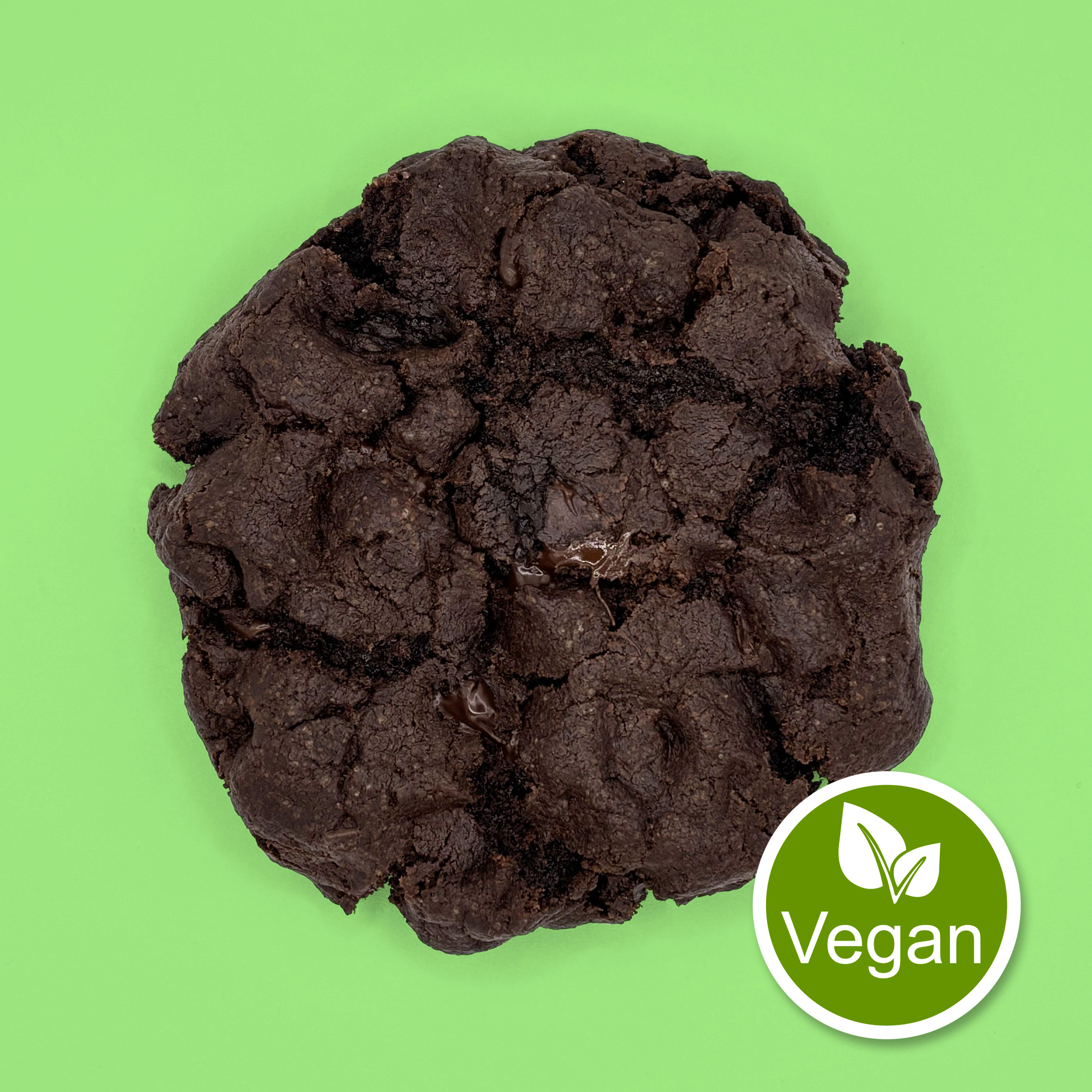 cookie vegano extra dark con cacao amaro, cacao dark e cioccolato fondente
